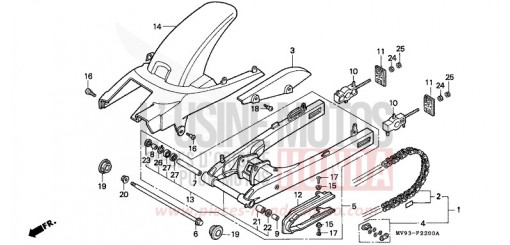 BRAS OSCILLANT CBR600FM de 1991